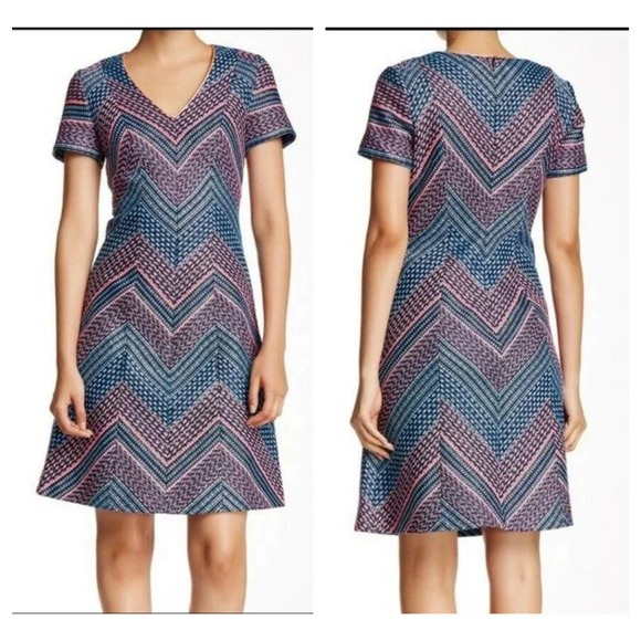 Shoshanna Dresses & Skirts - Shoshanna Laisa Tweed Metallic Chevron Dress (12)
